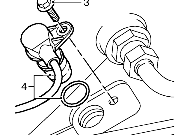 Camshaft – Remove bolt securing harness bracket to engine backplate.