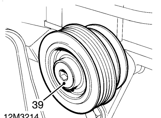 Remove coolant pump drive belt.