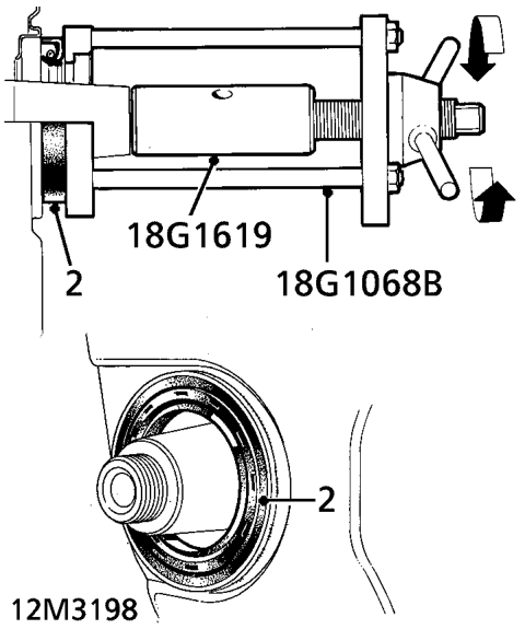 Clean seal recess and lubricate seal.