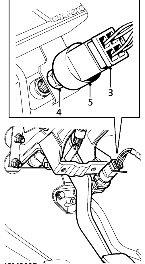 Brake pedal switch adjust - cruise control - kv6 – Release 2 turnbuckles and remove pedal box closing panel.