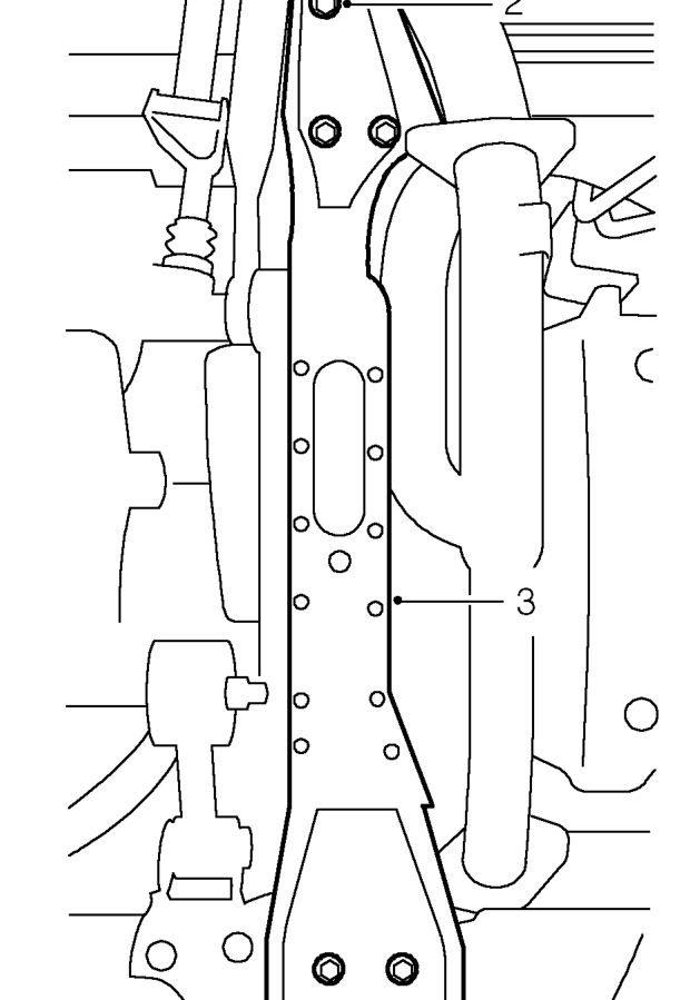 Crankshaft position (ckp) sensor - kv6 - manual gearbox – Raise front of vehicle.