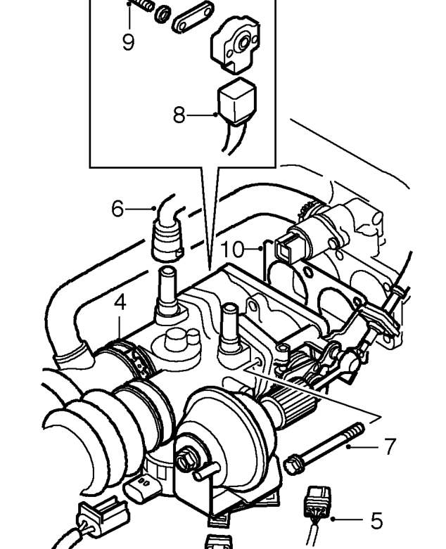 Throttle position (tp) sensor - kv6 – Remove engine acoustic cover. See BODY, Repairs.