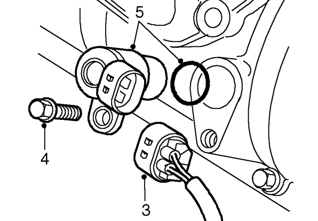 Camshaft position (cmp) sensor - kv6 – Remove 2 bolts securing spark plug cover to camshaft cover. Remove cover.