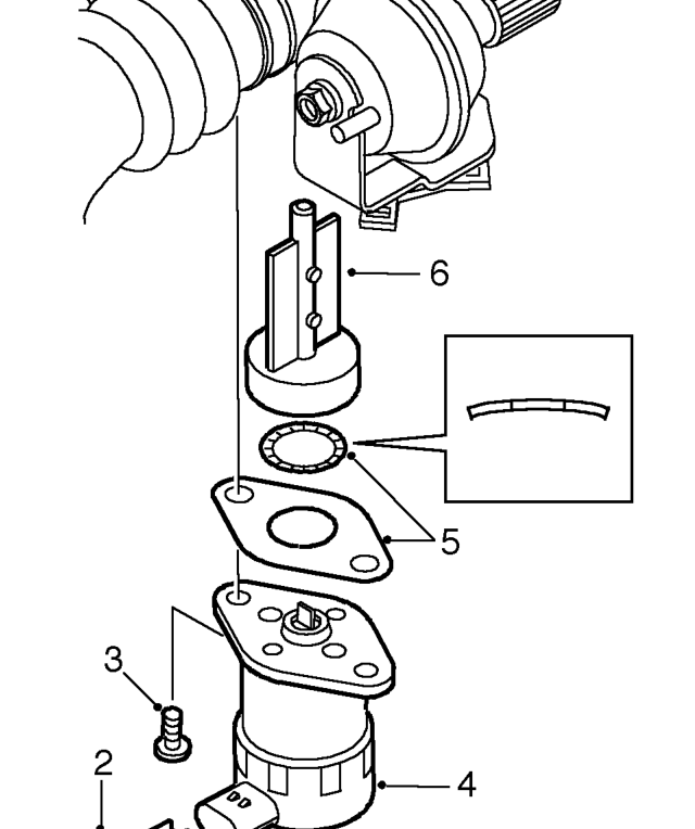 Connect valve motor - vis - kv6 – Remove air cleaner assembly. See this section.