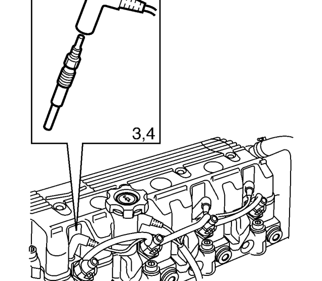 Glow plugs – Remove engine acoustic cover.
