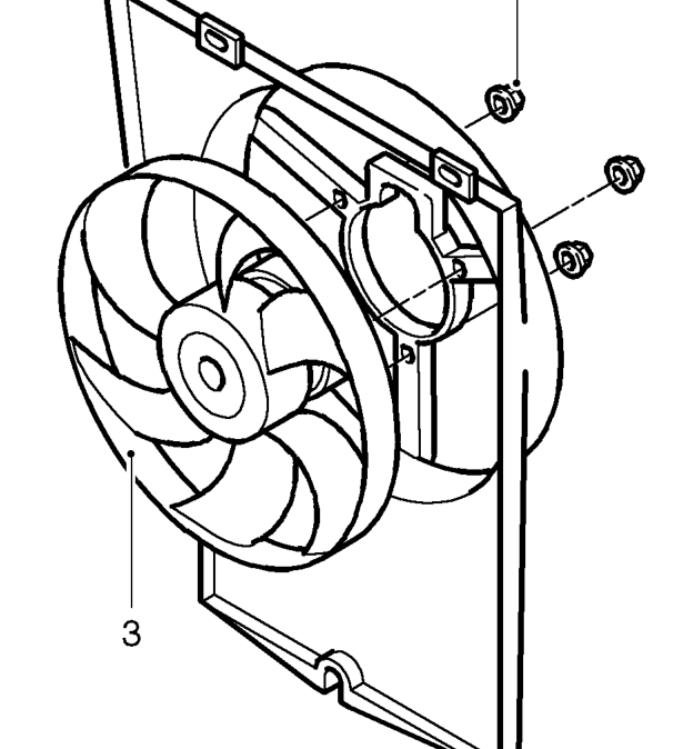 Radiator cooling fan motor – Remove radiator cooling fan and motor. See this section.