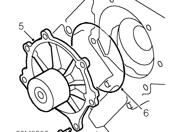Coolant pump – Remove camshaft timing belt. See ENGINE - ’KV6’, Repairs.