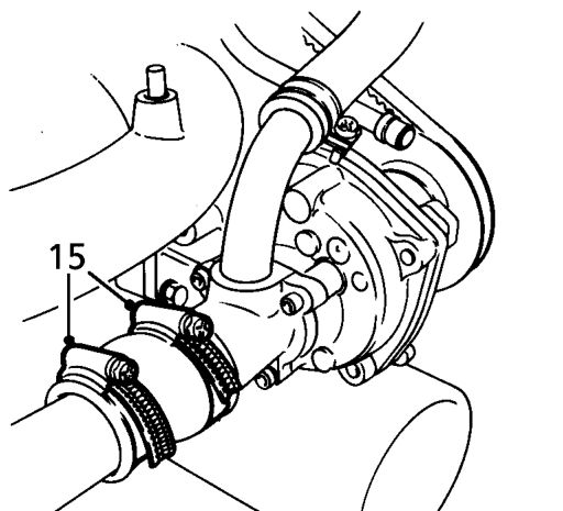 Position suitable container below coolant pump.