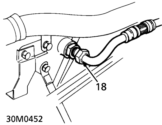 Position cloth to absorb oil spillage.