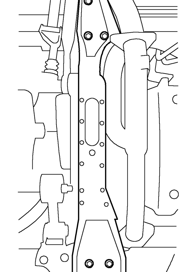 Raise front of vehicle.