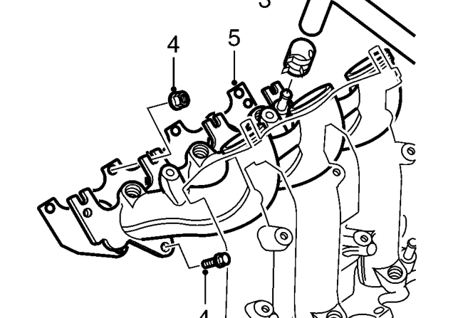 Rh inlet manifold gasket - kv6 – Drain cooling system. See COOLING SYSTEM - ’KV6’, Adjustments.