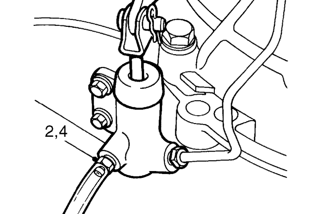 Clutch hydraulic system - bleed – Remove filler cap and top-up reservoir. See INFORMATION, Capacities, fluids and lubricants