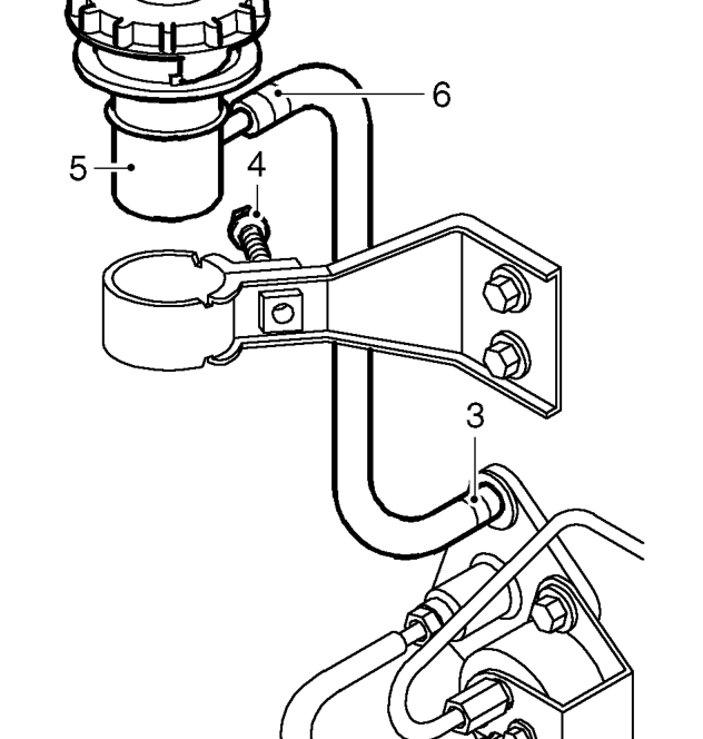 Clutch fluid reservoir - kv6 – Position cloth to absorb fluid spillage.