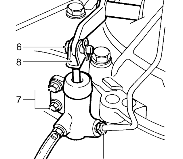 Clutch slave cylinder - kv6 – Position cloth to catch fluid spillage.