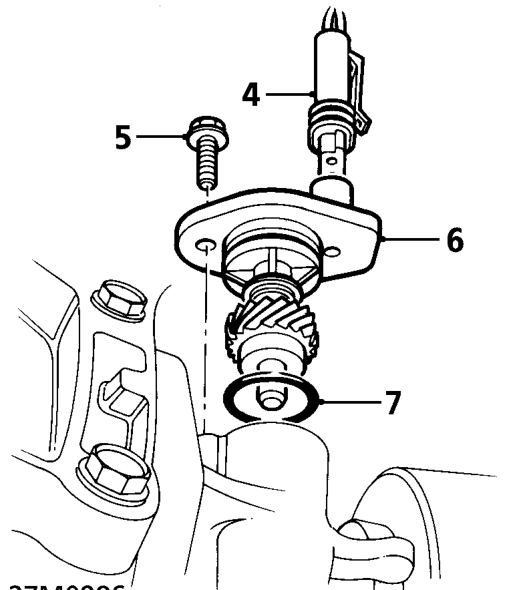 Speed sensor – Position container beneath differential housing.