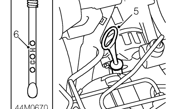 Fluid level check and top-up - hot level – Return selector to ’P’ position.