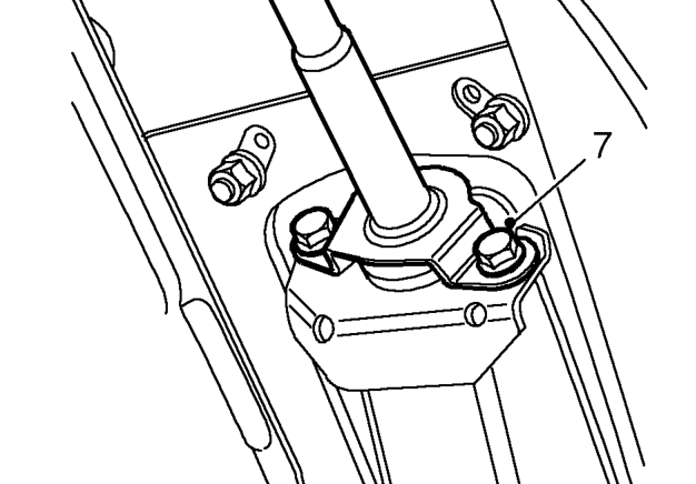 Selector cable – Release 6 exhaust mounting rubbers and lower exhaust system sufficiently to allow heatshie