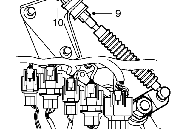 Selector cable – Remove 2 bolts securing selector cable clamp.