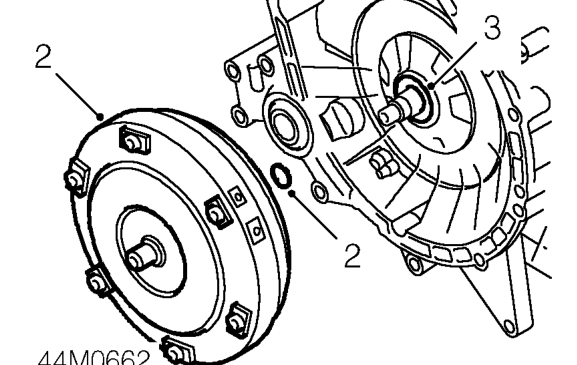 Converter oil seal – Remove gearbox and converter assembly. See this section.