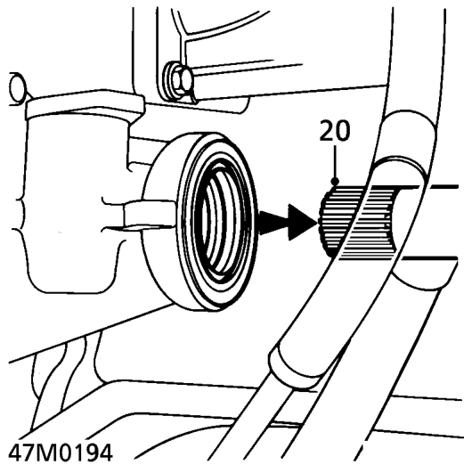Pull knuckle outwards and release drive shaft from hub.