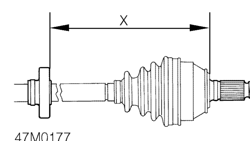Lh drive shaft dynamic damper - diesel – Measure and mark drive shaft for damper position.