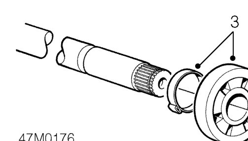 Rh drive shaft dynamic damper - diesel – Clean drive shaft with emery cloth to remove rust and lubricate shaft to aid removal of da