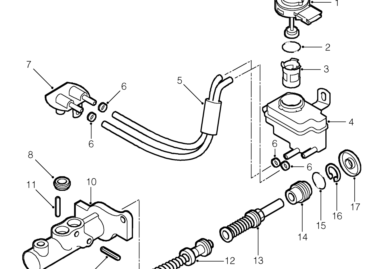 Master cylinder components