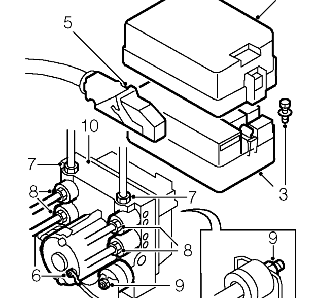 Abs5 hydraulic modulator – Disconnect battery earth lead.