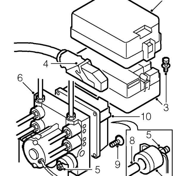 Abs5 ecu – Disconnect battery earth lead.