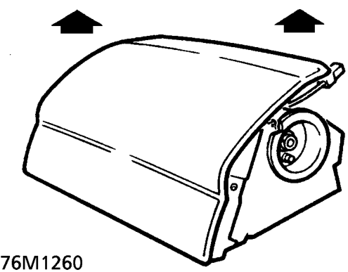 Airbag storage – For temporary storage of the airbag module during service, observe the following precautio