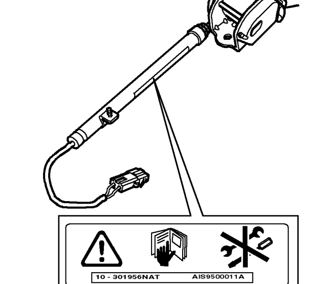 WARNING - Refer to the Repair Manual for information on the airbag system.