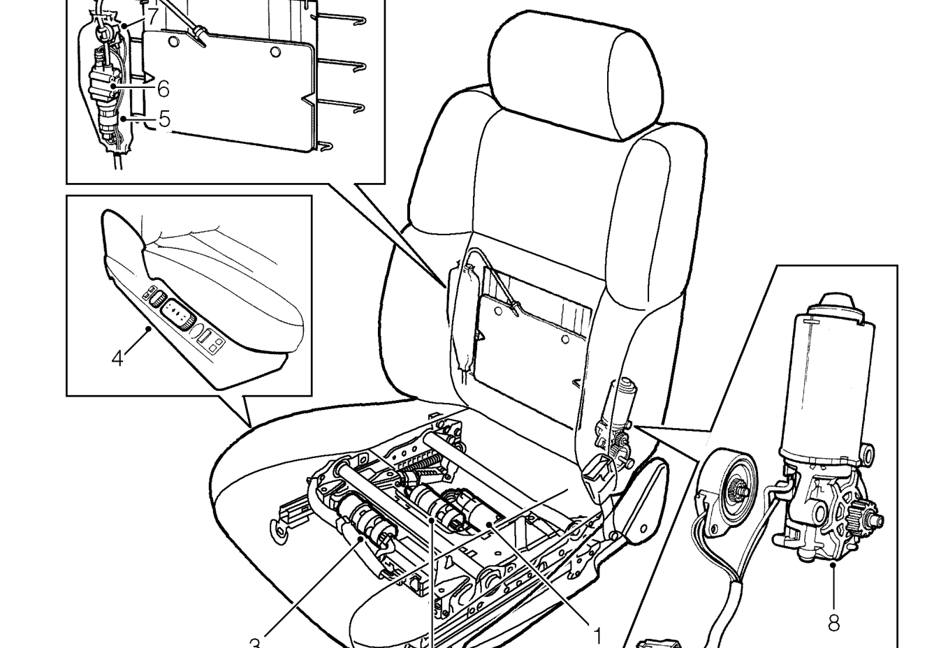 Electric seat components