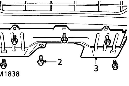 Underbelly panel – Raise front of vehicle.