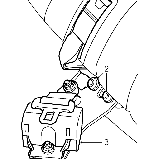Rear centre seat belt - 5 door &amp; coupe – Lift rear seat cushion from under squab and tip forward.