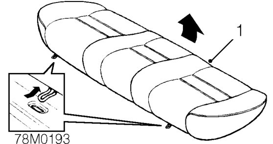 Rear seat cushion - coupe – Service repair no - 78.10.17/99