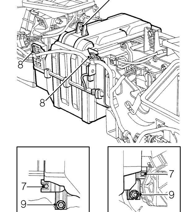 Evaporator – Release drain tube from evaporator.