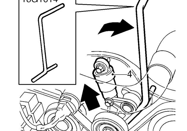 Alternator - diesel – Remove engine acoustic cover.