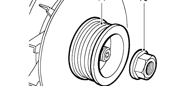 Alternator - diesel – Remove alternator from engine compartment. Do not carry out further dismantling if compone