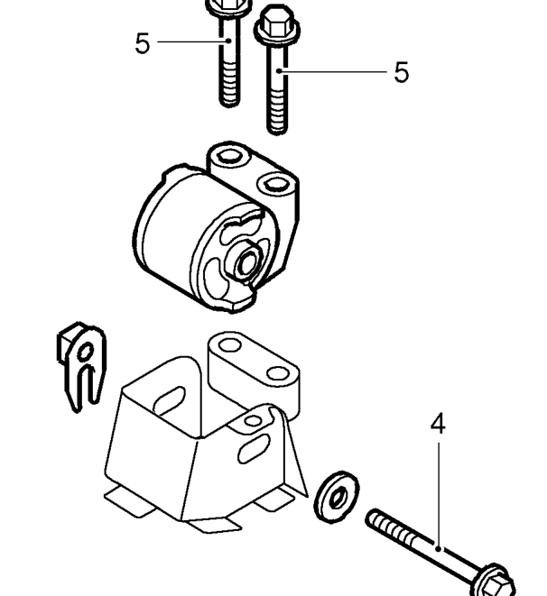 Ancillary drive belt - kv6 with air conditioning – Position jack to support engine.