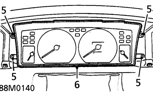 Instrument panel – Separate and remove 2 halves of cowl.
