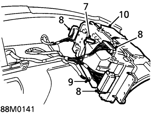 Instrument panel – Ease instrument panel from fascia.