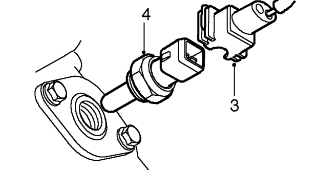 Engine coolant temperature gauge sensor - kv6 – Drain cooling system. See COOLING SYSTEM - ’KV6’, Adjustments.