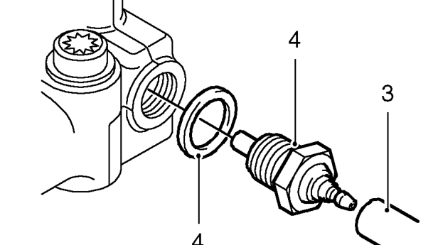 Engine coolant temperature gauge sensor - diesel – Position container to collect coolant.