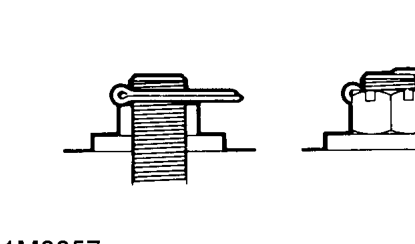Fitting a split pin – Always release locking tabs and fit new locking washers, do not re-use locking tabs. Alway