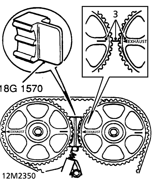 Exhaust camshaft front oil seal – Remove timing belt upper cover. See this section.