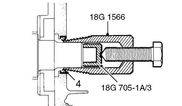 Crankshaft front oil seal – Remove crankshaft gear.