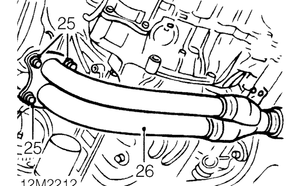 Remove alternator top mounting bracket.