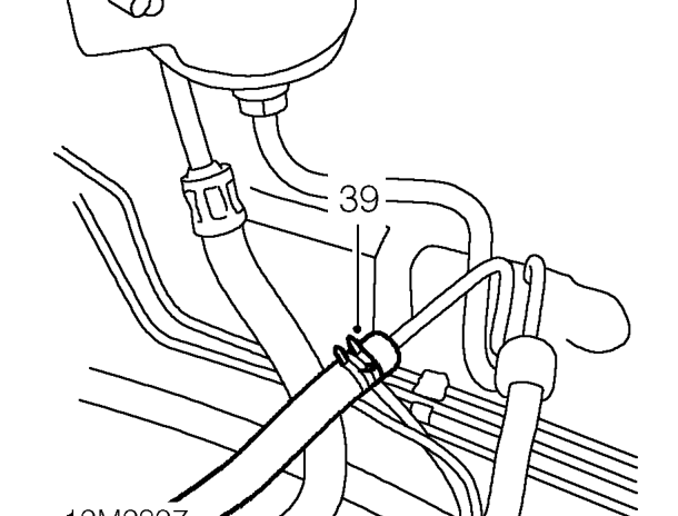 Disconnect fuel outlet pipe from fuel filter and position aside.