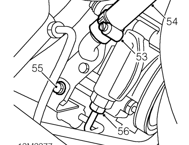 Position container to catch fluid loss from power steering system.