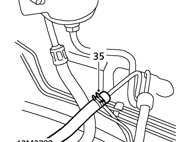Disconnect fuel outlet pipe from fuel filter and position aside.
